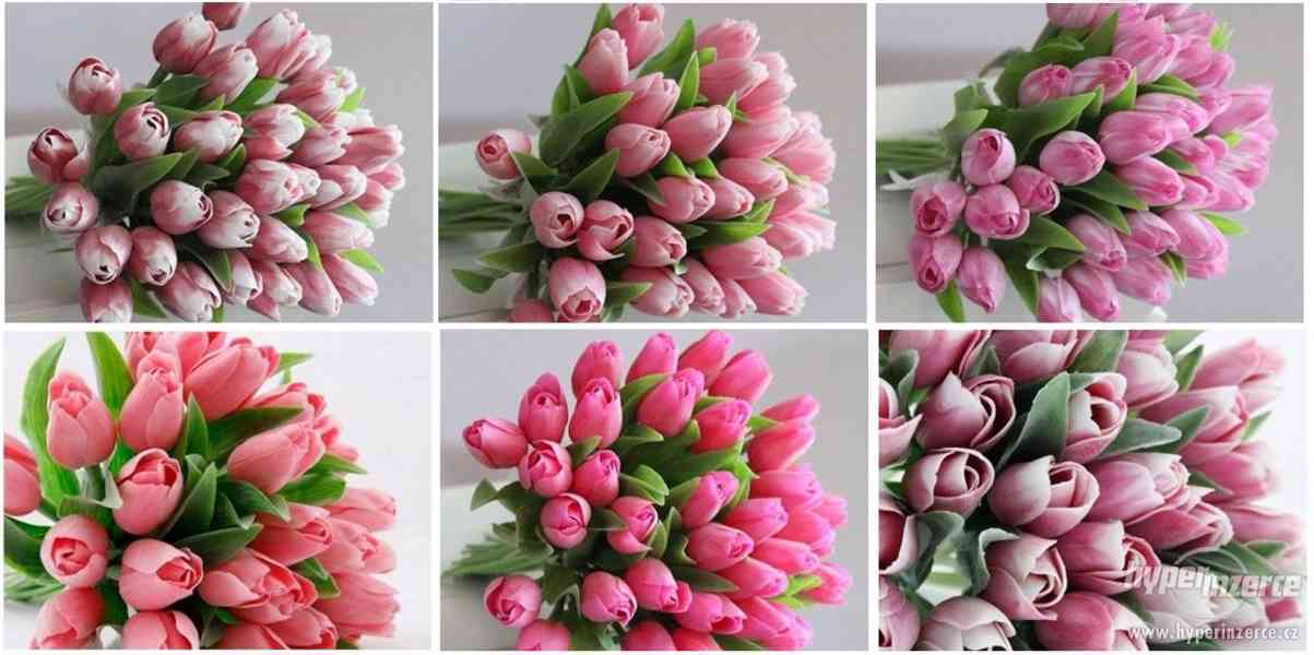 Umělé tulipány - několik barev - foto 23