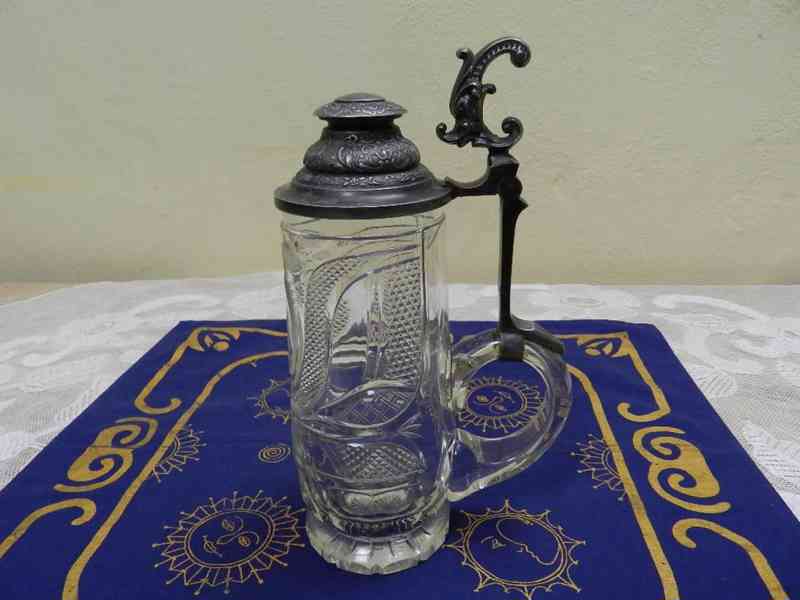 Krásný velmi starý broušený Korbel Krýgl cejch  - foto 3