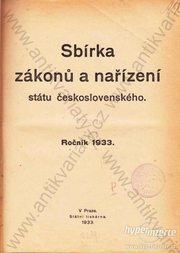 Sbírka zákonů a nařízení státu Československého - foto 1