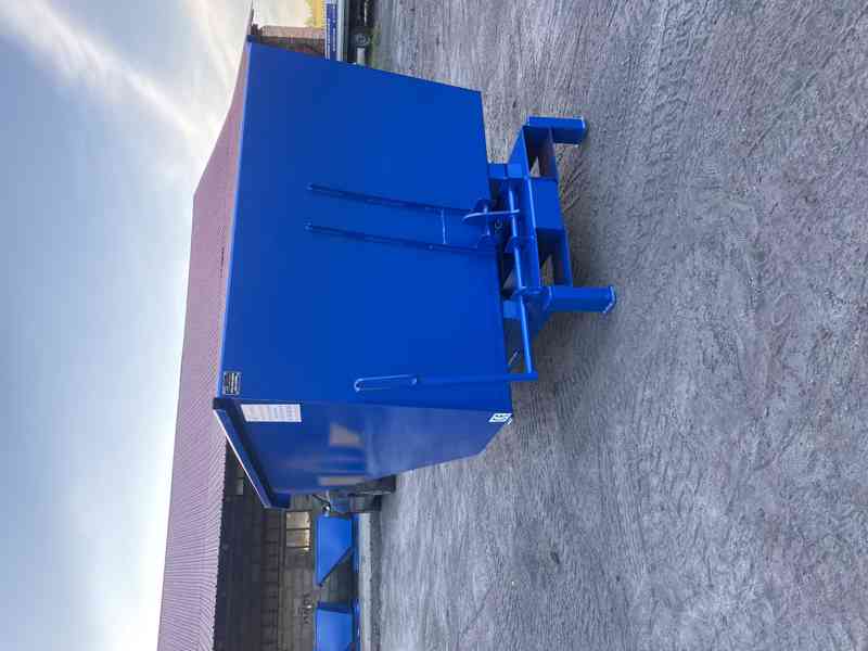 Odpadkový kontejner, kolébka, násypka, 1 m3 kontejner - foto 4