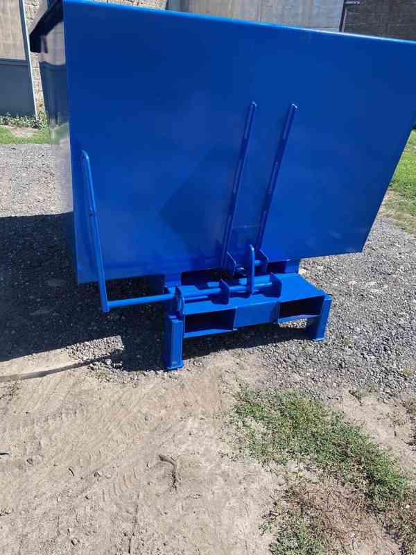 Odpadkový kontejner, kolébka, násypka, 1 m3 kontejner - foto 2