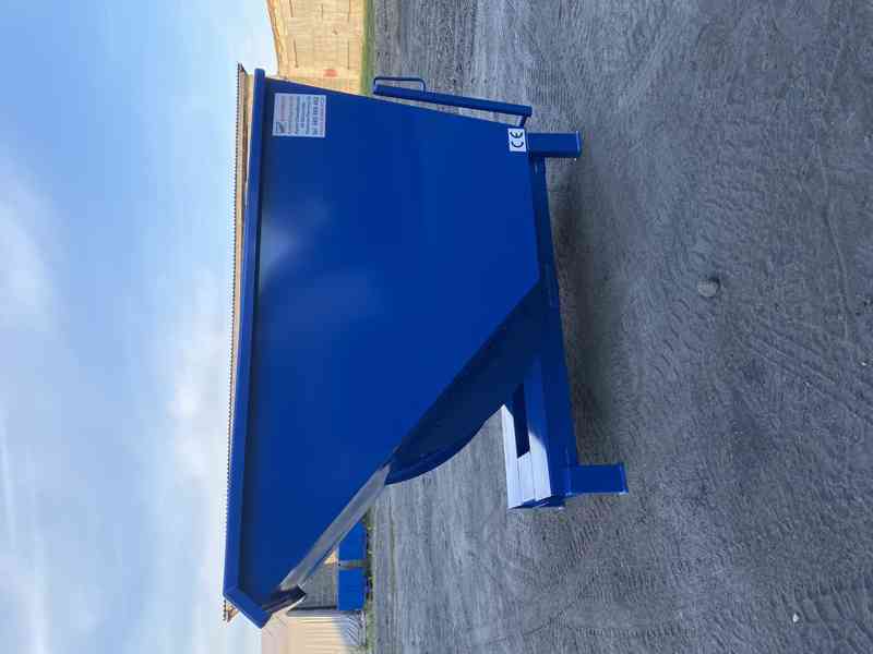 Odpadkový kontejner, kolébka, násypka, 1 m3 kontejner - foto 3