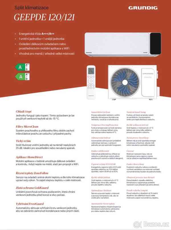 Klimatizace 3,5kW - nerezový design - nerozbalená - foto 2