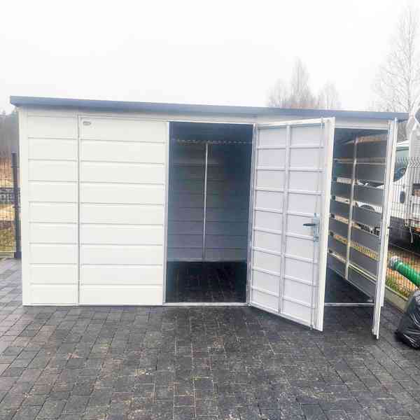 Zahradní domek 2,5x2m přístřešek 1x2m dvoukřídlá vrata TS614 - foto 4