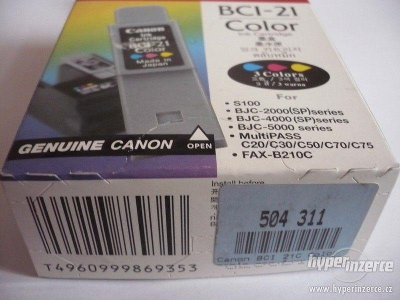 2x Original Canon ink.cartridge BCI-21C, nerozbalená/nová - foto 2