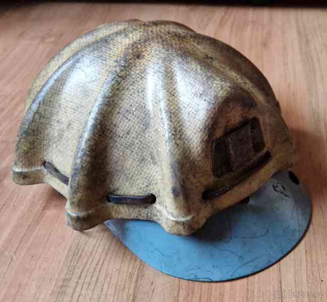 Hornická helma,přilba želva laminátová 4x,hornická lodička - foto 6