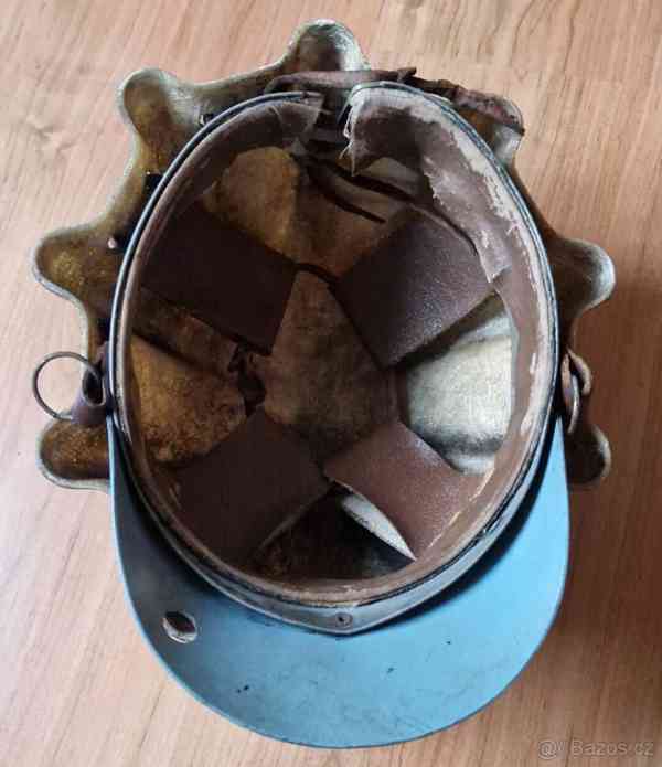 Hornická helma,přilba želva laminátová 4x,hornická lodička - foto 7