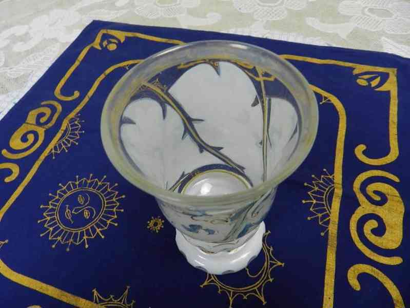 Luxusní Biedermeier přejímaný Pohár Sklenice Opál - foto 5