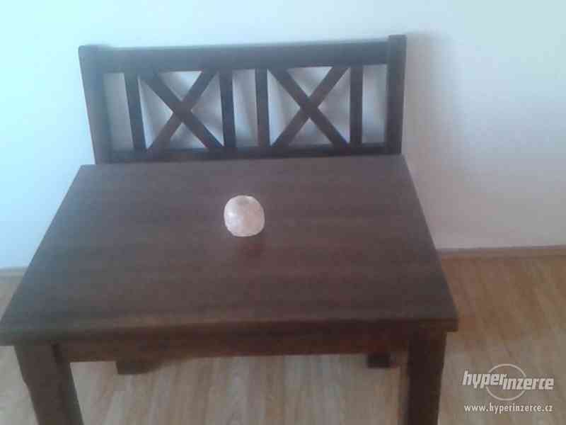 Stůl s lavicí masiv - foto 1