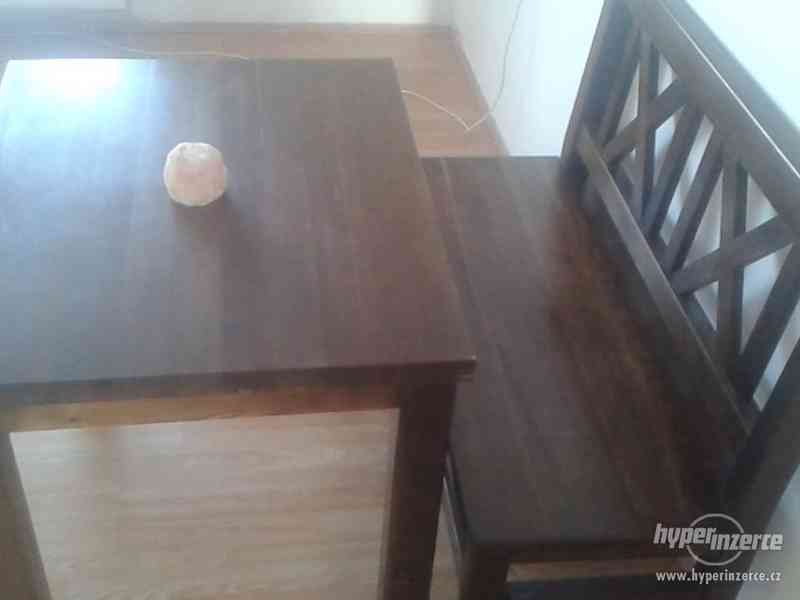 Stůl s lavicí masiv - foto 2