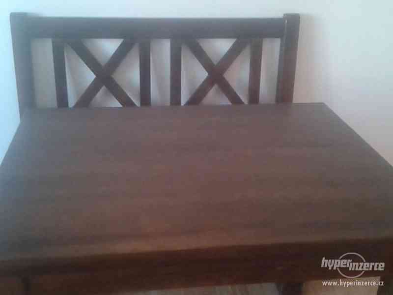 Stůl s lavicí masiv - foto 3
