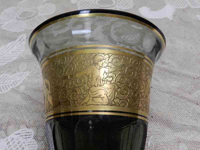 Luxusní kouřová váza s oroplastikou - foto 5