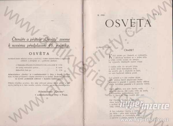 Osvěta  ročník 46.  J. Otto, Praha 1916 red A. Srb - foto 1