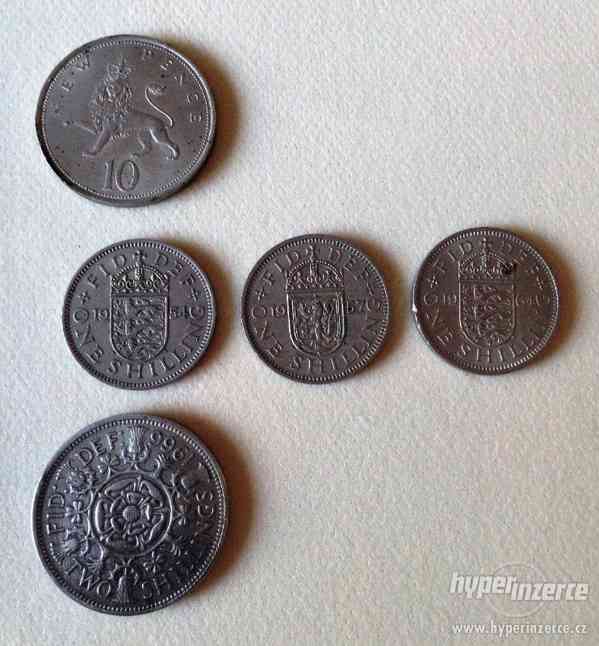 Mince UK 2 Shilling, 1 Shilling (3 ks), 1O Pence - foto 1