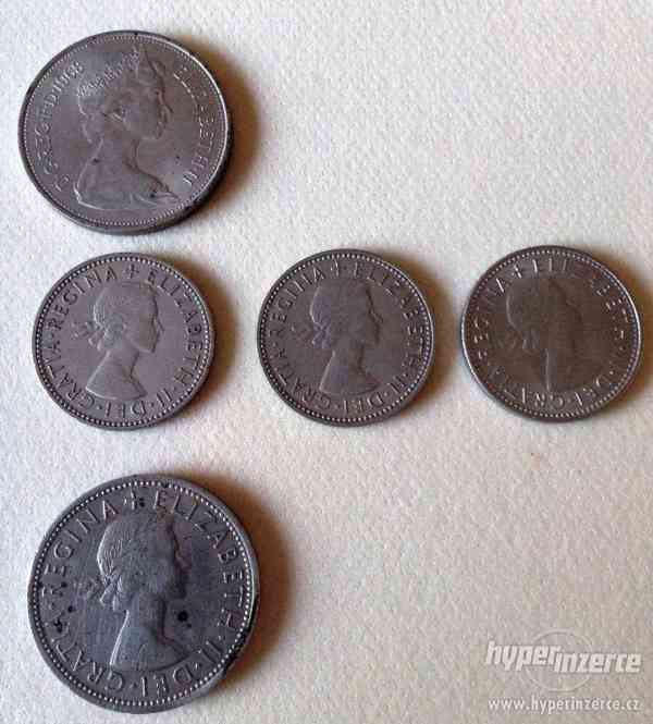 Mince UK 2 Shilling, 1 Shilling (3 ks), 1O Pence - foto 2