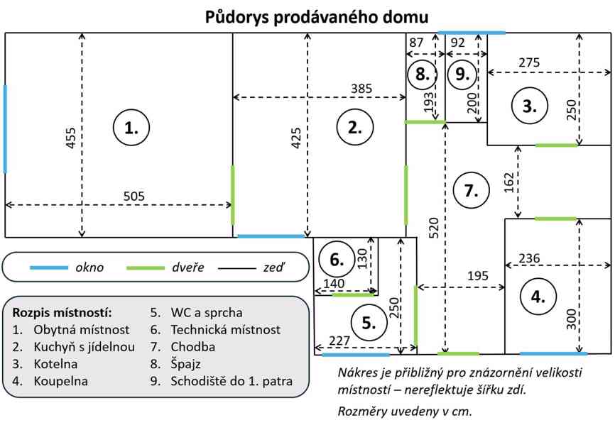 Prodej staršího RD před rekonstrukcí 120 m2, pozemek 564 m2 - foto 5