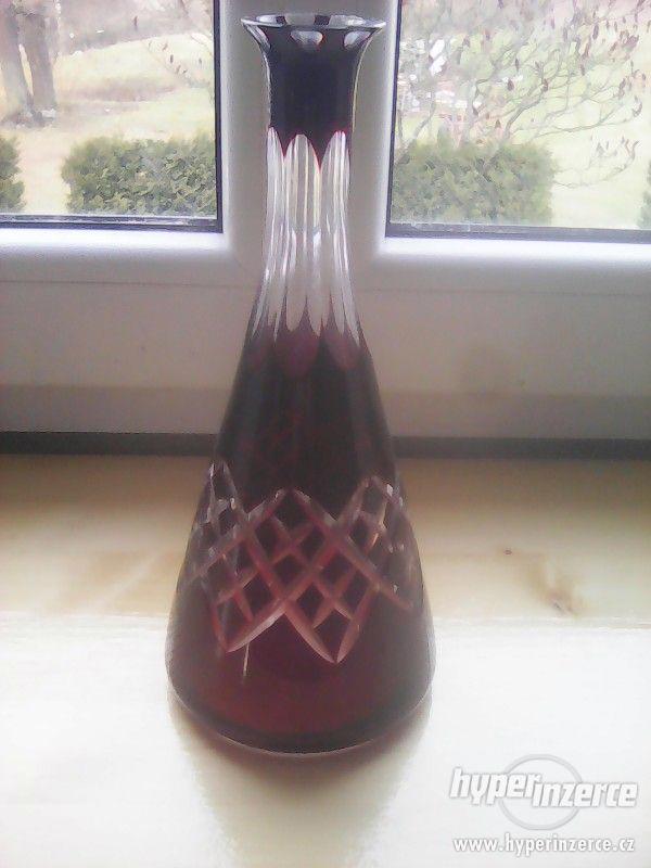 rubinova vaza,brousena - foto 2