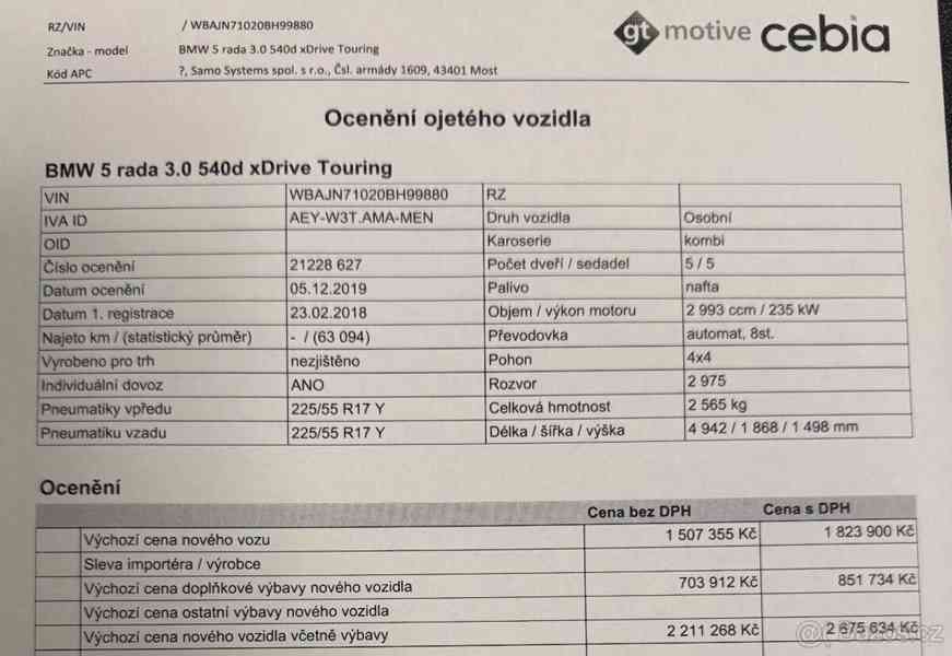 BMW Řada 5 xdrive 235kw M sport G31 - foto 2