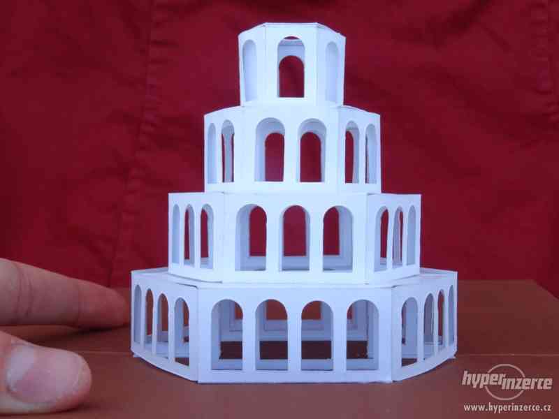 Dekorační 3D papírové rozkládací přání, stavba (S07) - foto 4
