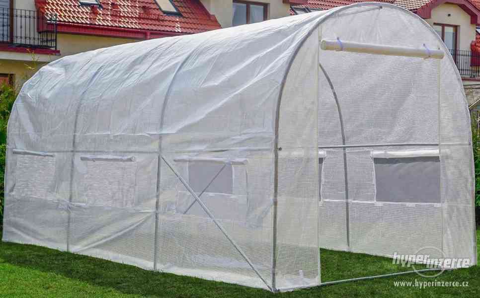 FOLIOVNÍK zahradní skleník 2x4,5m 9m2 UV4 bílý - foto 1
