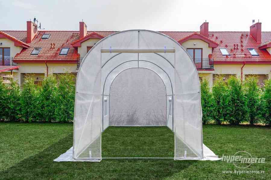 FOLIOVNÍK zahradní skleník 2x4,5m 9m2 UV4 bílý - foto 4