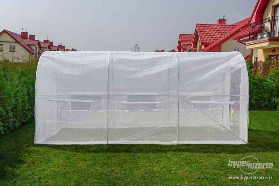 FOLIOVNÍK zahradní skleník 2x4,5m 9m2 UV4 bílý - foto 5
