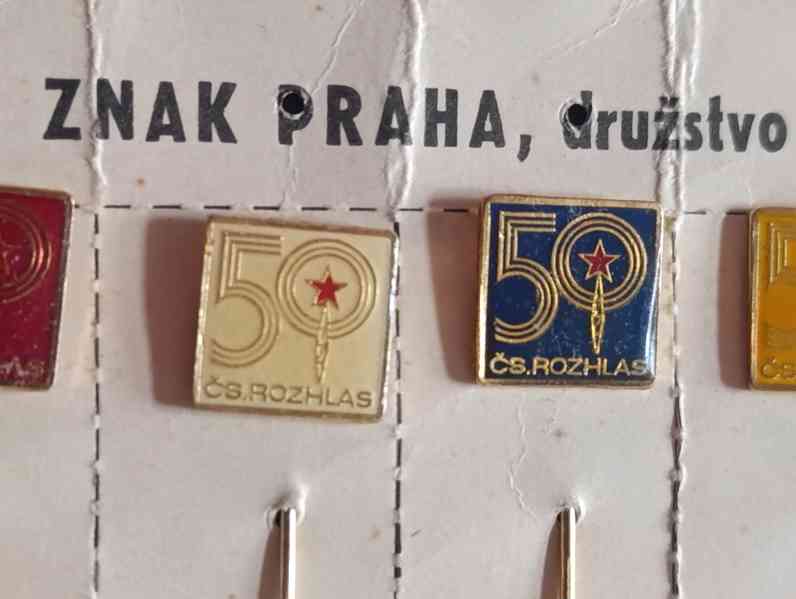 Sada 10 sběratelských odznaků 50 let Čs. Rozhlas - foto 2