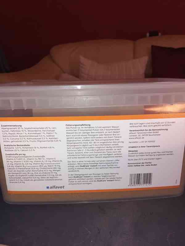 Prodám krmnou směs od Alfavet Rodicare instant 2kg - foto 3