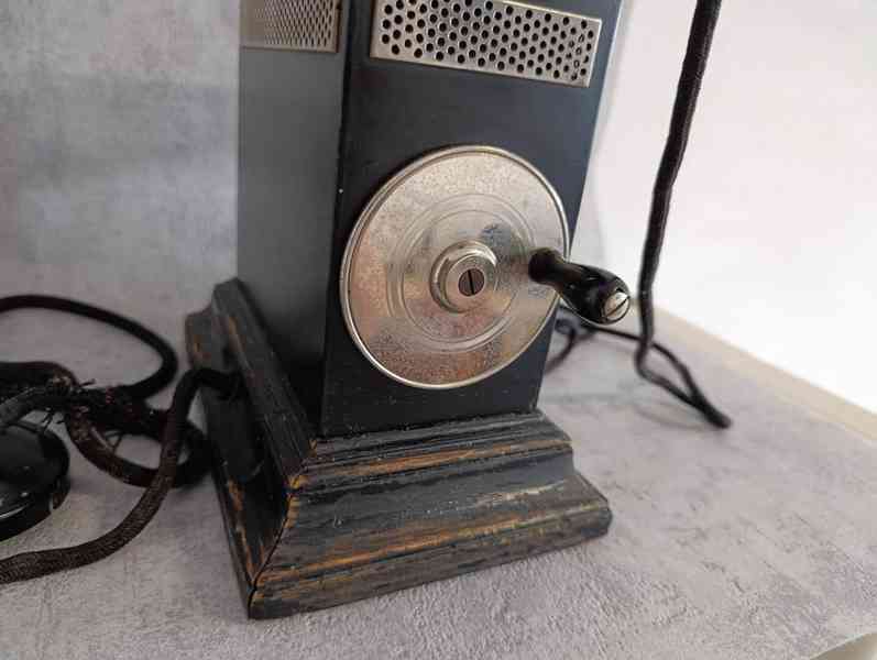 Starožitný švédský dvouklikový telefon z roku 1920-30  - foto 20