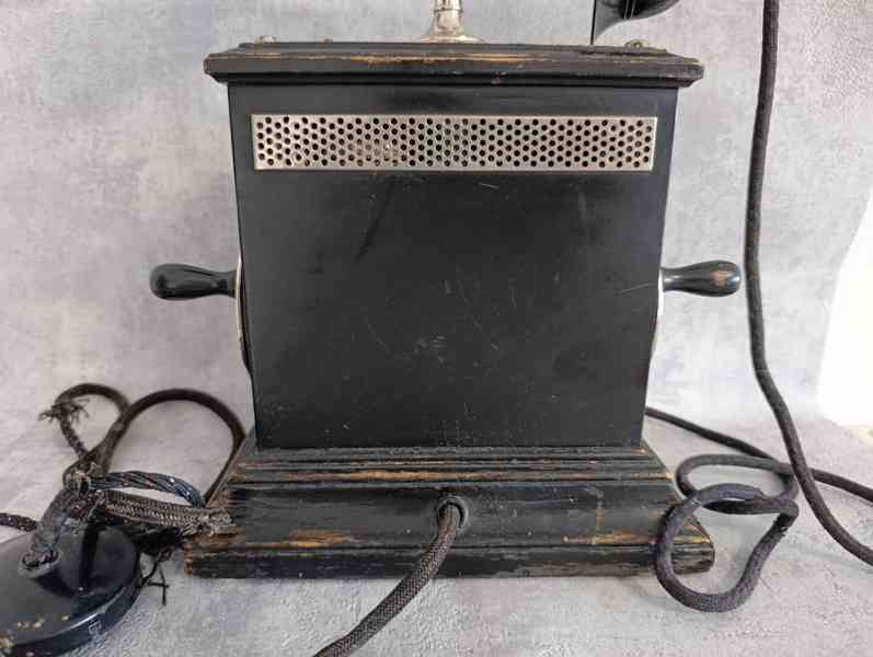 Starožitný švédský dvouklikový telefon z roku 1920-30  - foto 14