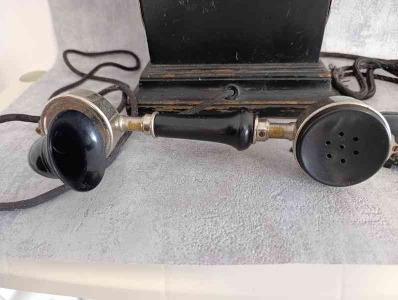 Starožitný švédský dvouklikový telefon z roku 1920-30  - foto 9