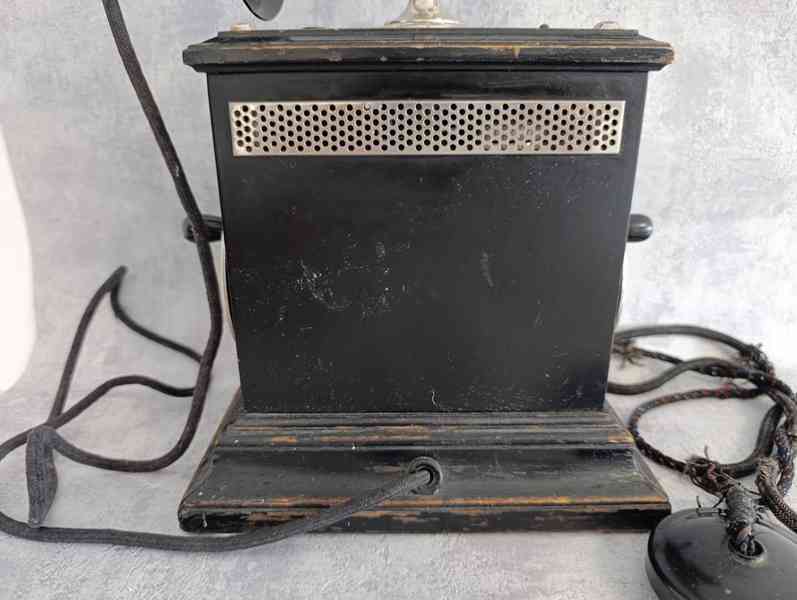 Starožitný švédský dvouklikový telefon z roku 1920-30  - foto 3