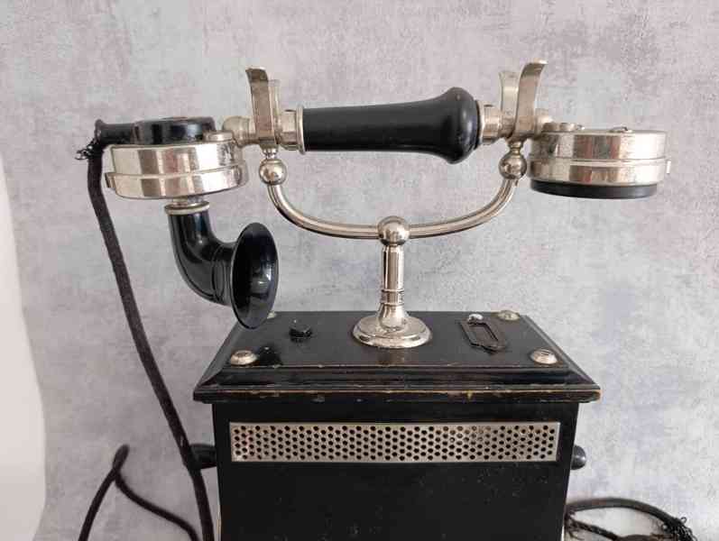 Starožitný švédský dvouklikový telefon z roku 1920-30  - foto 2