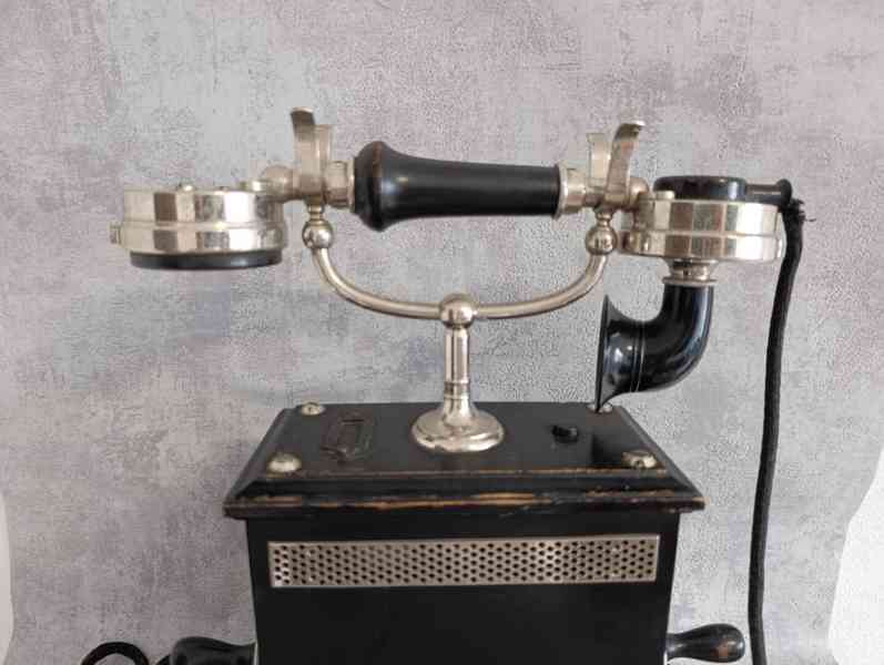 Starožitný švédský dvouklikový telefon z roku 1920-30  - foto 13