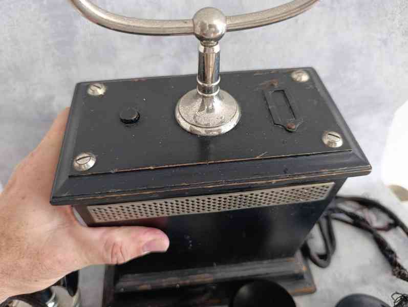 Starožitný švédský dvouklikový telefon z roku 1920-30  - foto 10