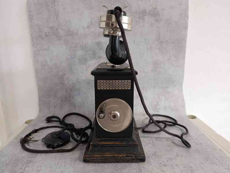 Starožitný švédský dvouklikový telefon z roku 1920-30  - foto 16