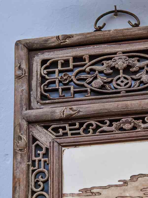 Čínský porcelánový panel s malbou dětí - foto 4
