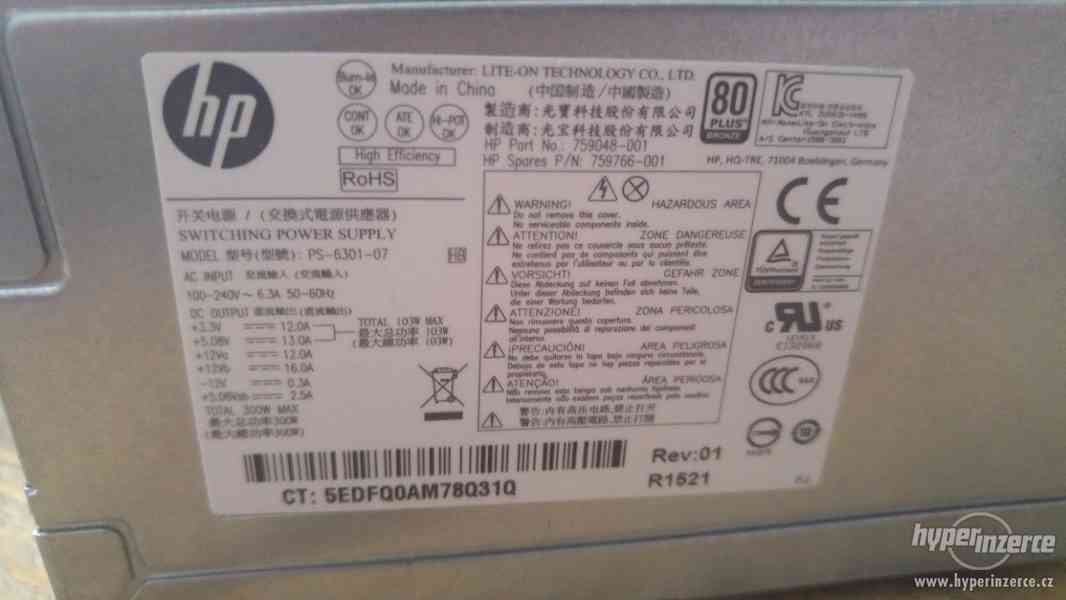 HP 759048-001 300W ATX, 24pin + 4pin, 2x SATA, 1x SATA 9,5mm - foto 2