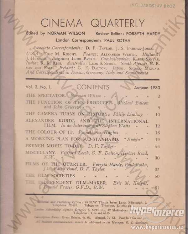 Cinema Quarterly 1933-34 - foto 1