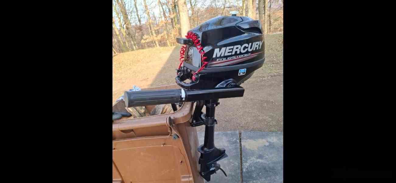 Mercury 3,5 HP, krátká noha v bezvadném stavu, jako nový - foto 3