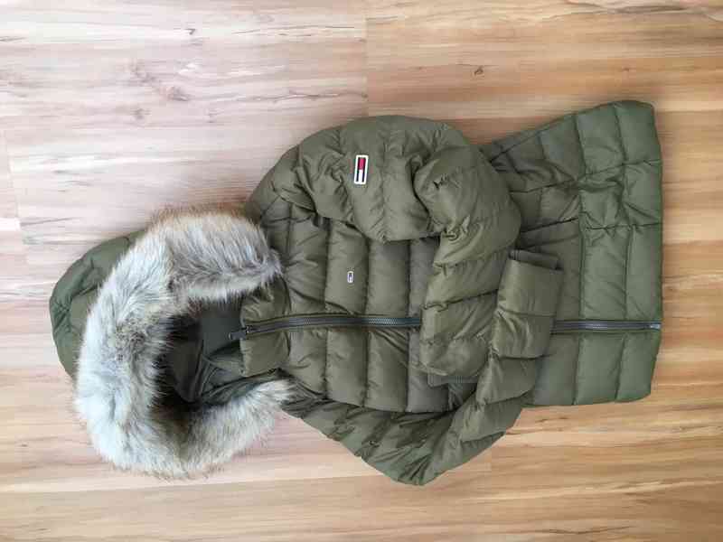 Tommy Hilfiger khaki péřová bunda NOVÁ - foto 6