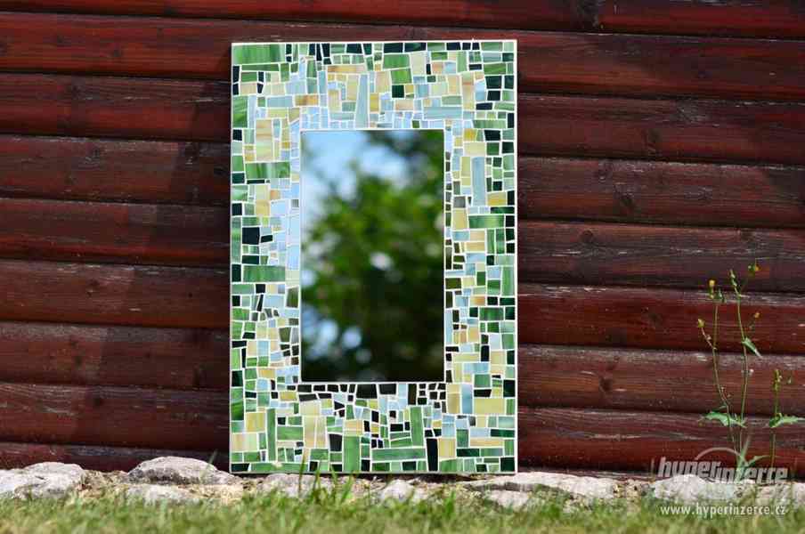 Mozaikové zrcadlo Zelené, obdélník - foto 6