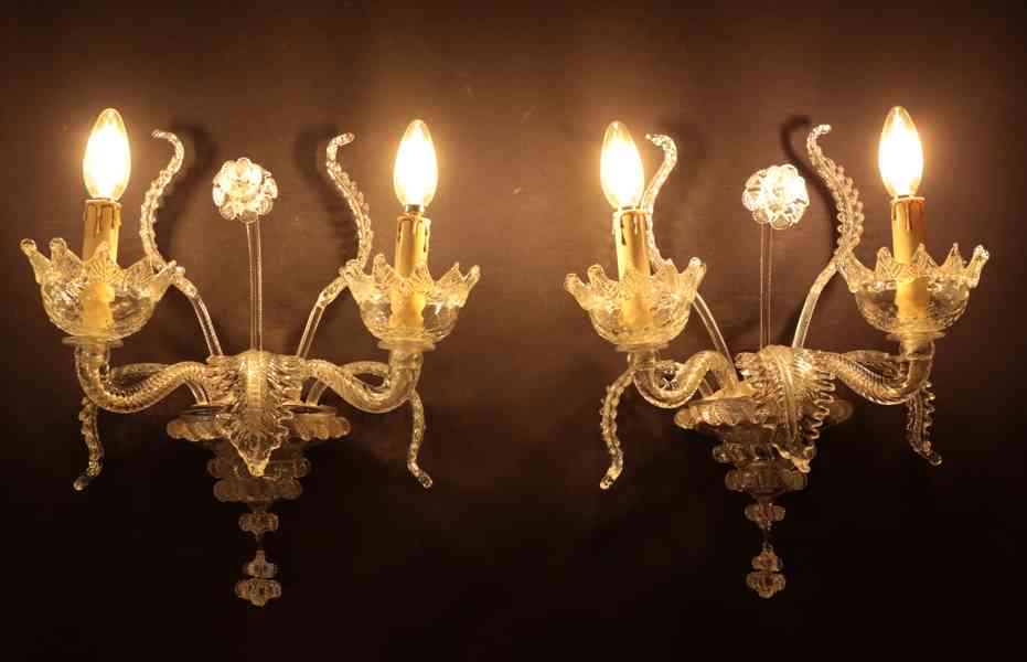 Párové nástěnné lampy Murano - foto 3