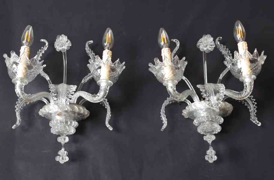 Párové nástěnné lampy Murano - foto 1