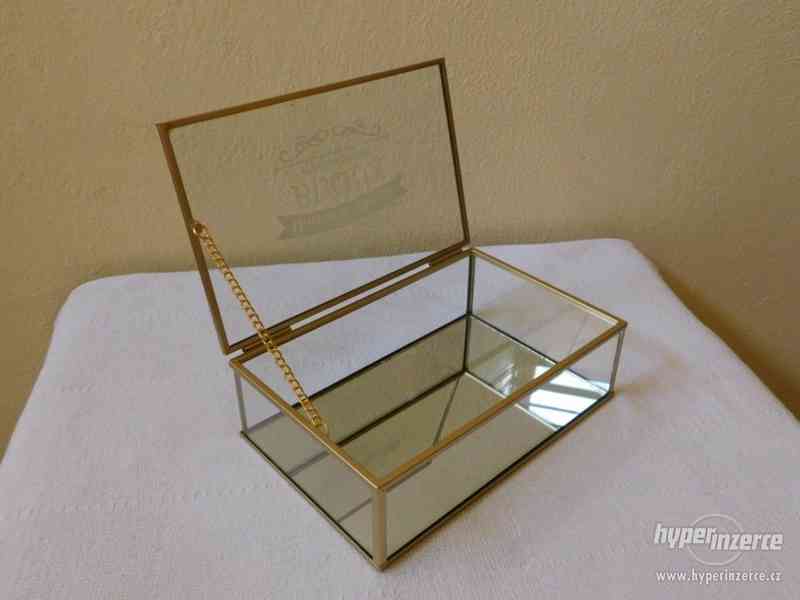 Šperkovnice bijoux - kov sklo zrcadlo - foto 1