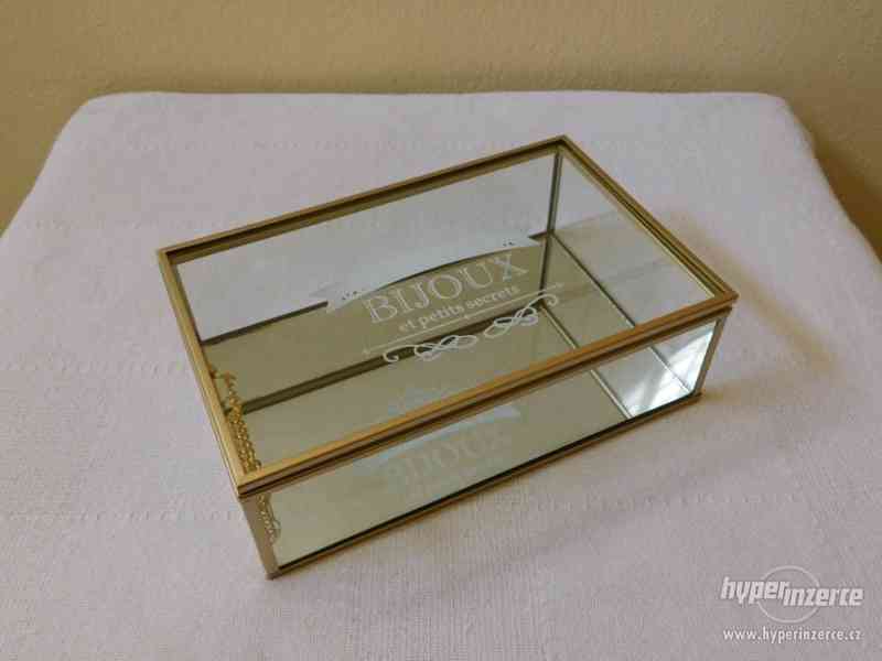 Šperkovnice bijoux - kov sklo zrcadlo - foto 2