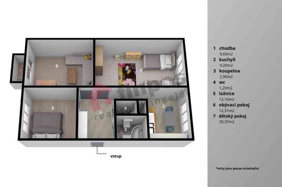 Prodej bytu 3+1, 68 m2, Chomutov, Výletní - foto 14