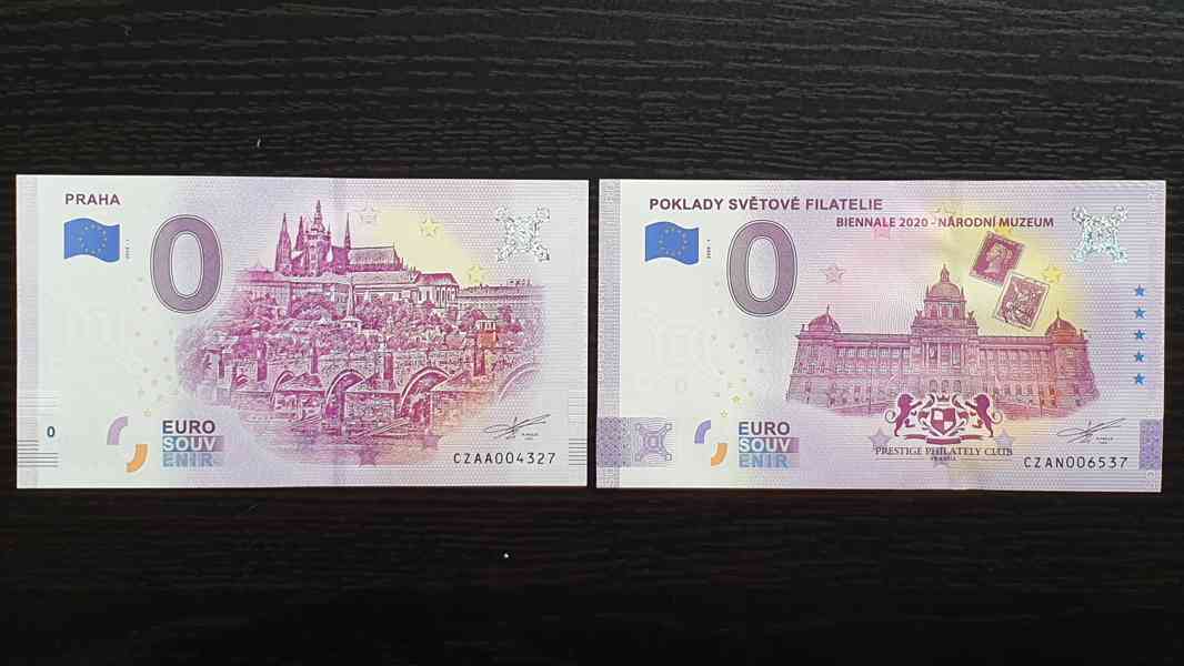 0 Euro bankovka PRAHA + POKLADY SVĚTOVÉ FILATELIE - foto 2