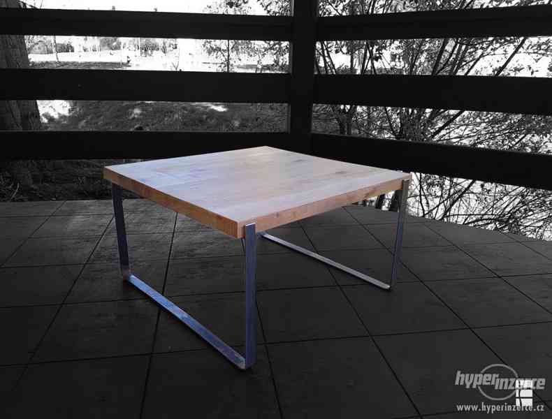 Konferenční designový stolek DUB masiv olejovaný - foto 1