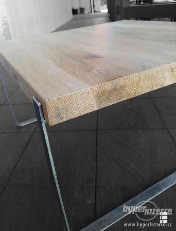 Konferenční designový stolek DUB masiv olejovaný - foto 2